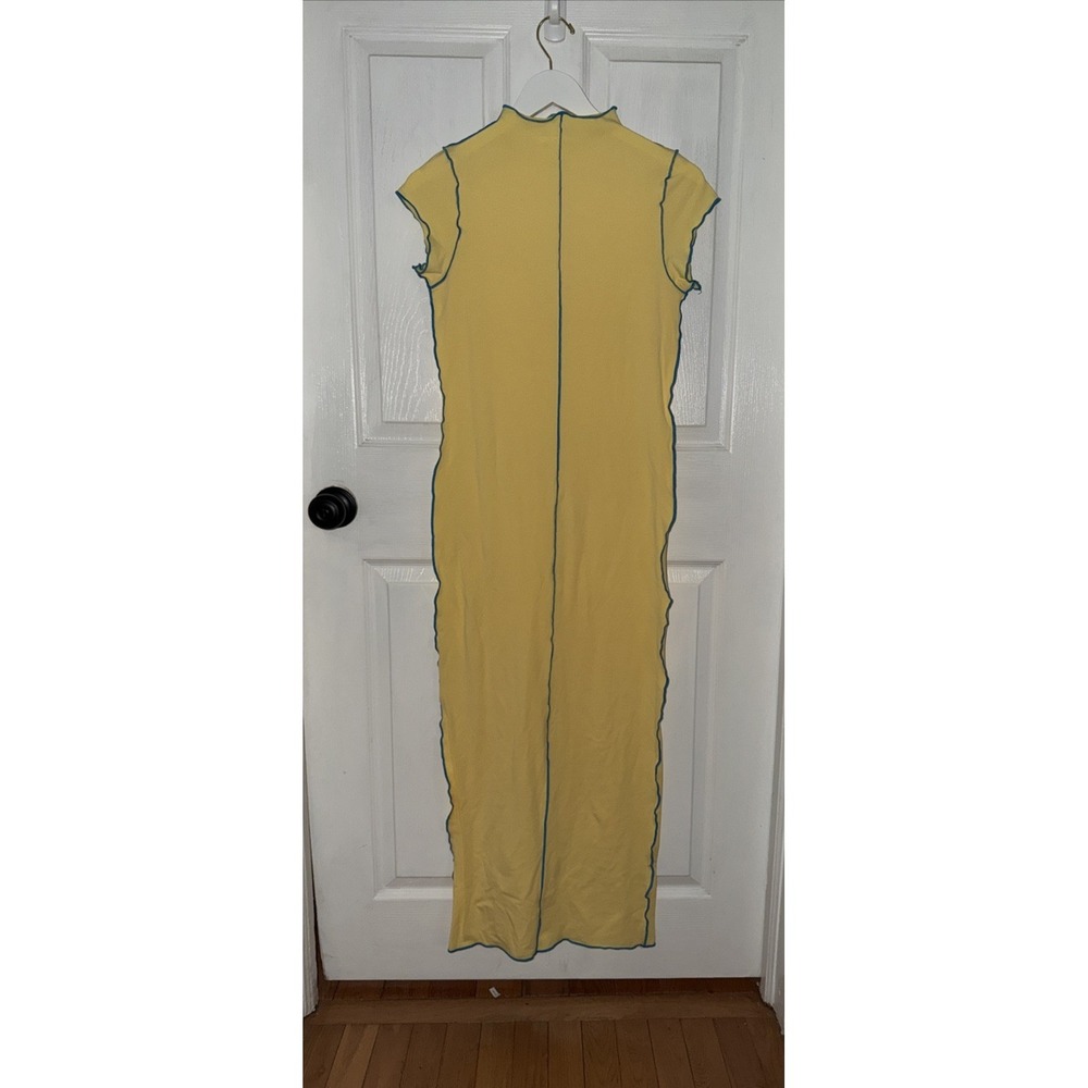 The Line By K Revolve Scout Merrow Faded Yellow‎ & Turquoise Dress SZ S SMALL